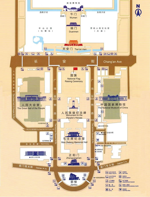 天安门广场导游图