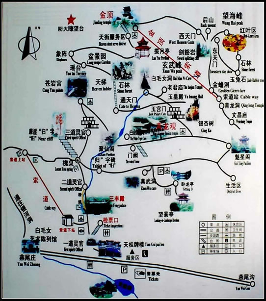 天桂山导游图
