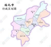 绥化市行政区划图