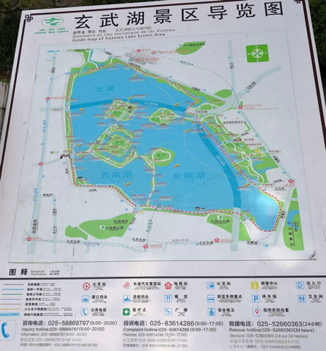 玄武湖导游图