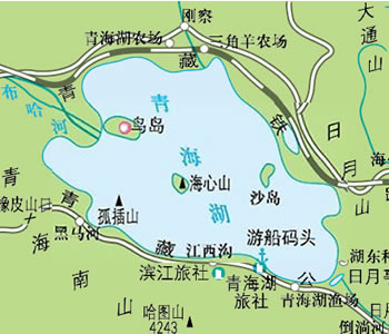 青海湖景区导游图