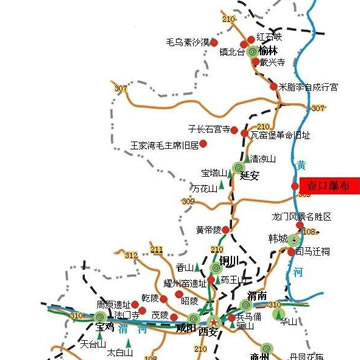壶口瀑布导游图