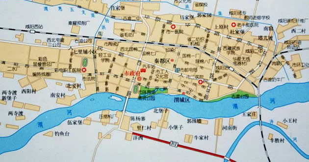 咸阳市城区地图