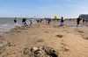 天津东疆湾沙滩景