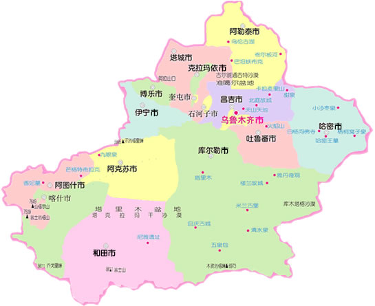 足球平台出租 中国地图 新疆  所辖区域 2地级市    乌鲁木齐市  克拉图片