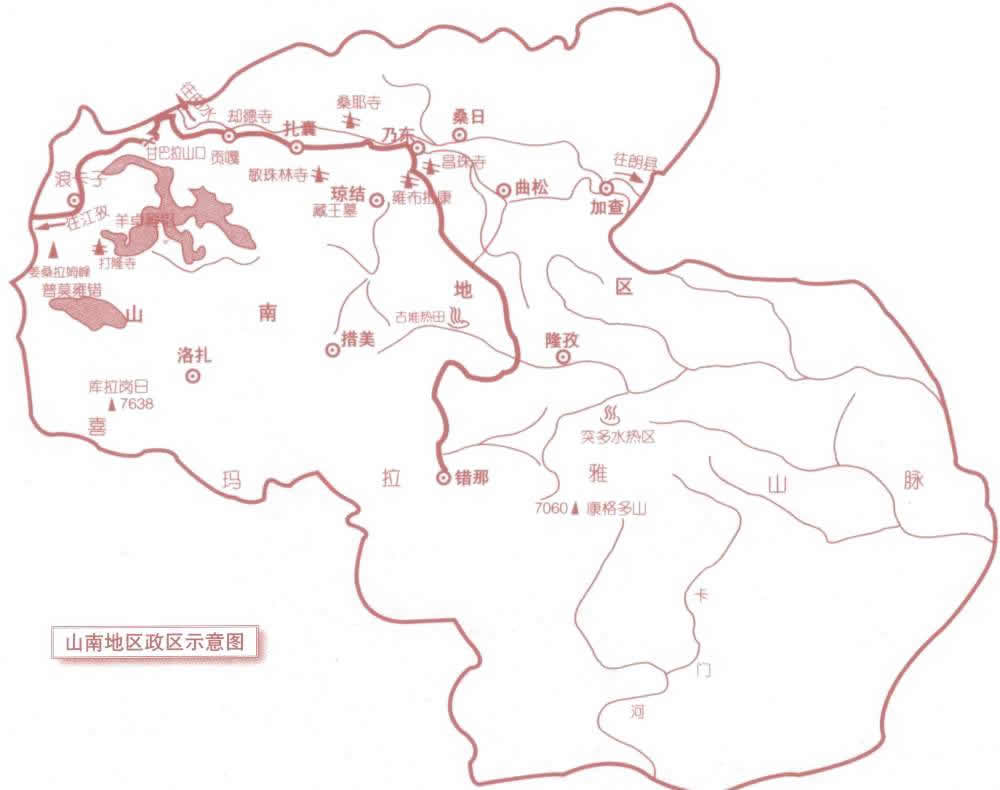 山南地区地图